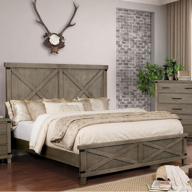  Furniture of America Bianca Queen Panel Bed CM7734GY-Q-BED IMAGE 1