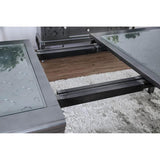  Furniture of America Amina Dining Table with Glass Top CM3219GY-T IMAGE 2