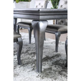  Furniture of America Amina Dining Table with Glass Top CM3219GY-T IMAGE 3