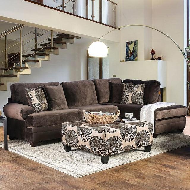  Furniture of America Bonaventura Fabric 2 pc Sectional SM5143BR-SECT IMAGE 1