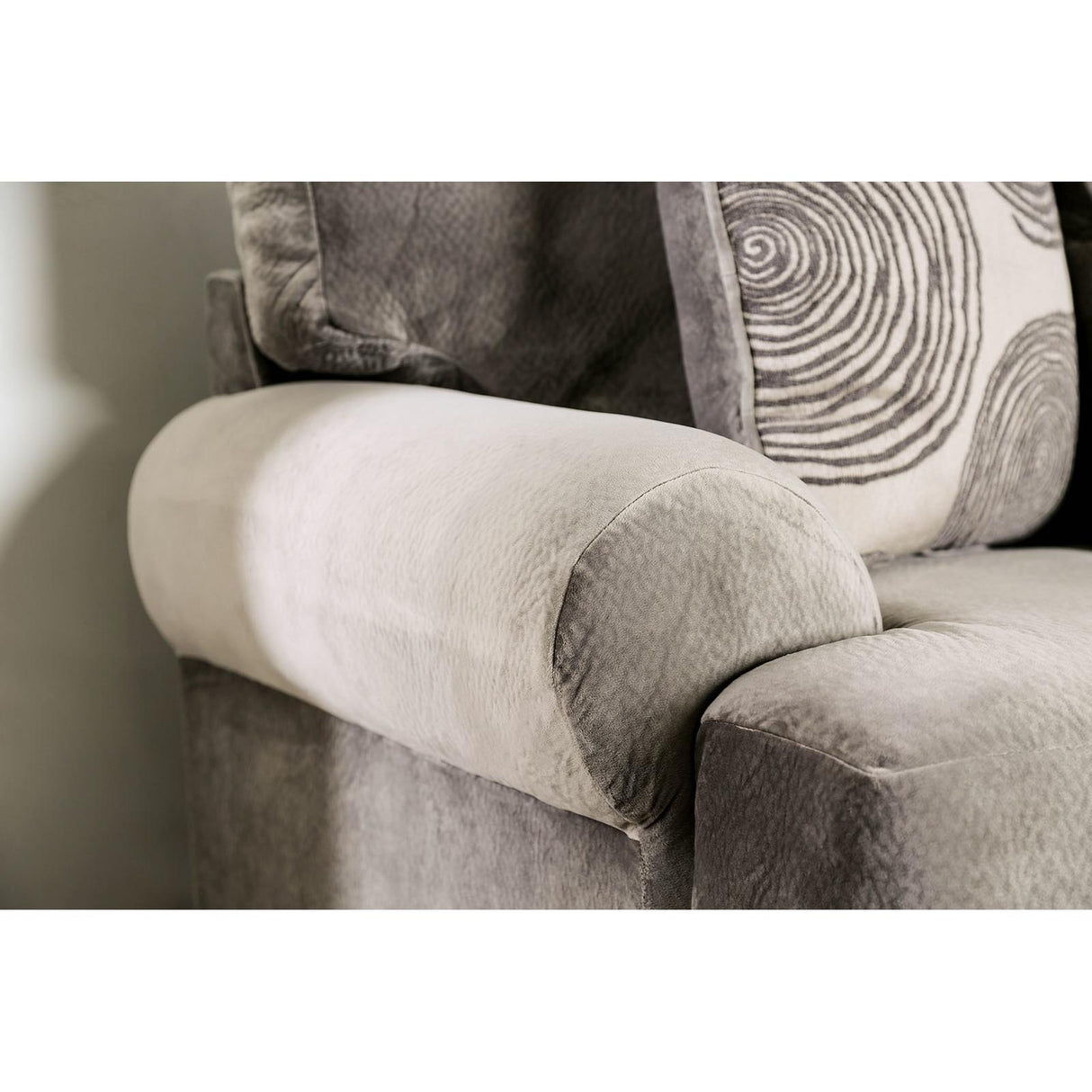  Furniture of America Bonaventura Fabric 2 pc Sectional SM5143GY-SECT IMAGE 4