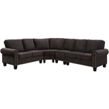  Furniture of America Elwick Fabric 4 pc Sectional CM6885-SECT IMAGE 1