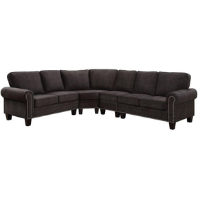  Furniture of America Elwick Fabric 4 pc Sectional CM6885-SECT IMAGE 1