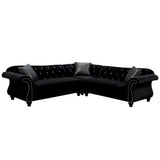  Furniture of America Jolanda Fabric 3 pc Sectional CM6158BK-SET IMAGE 1