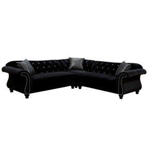  Furniture of America Jolanda Fabric 3 pc Sectional CM6158BK-SET IMAGE 1