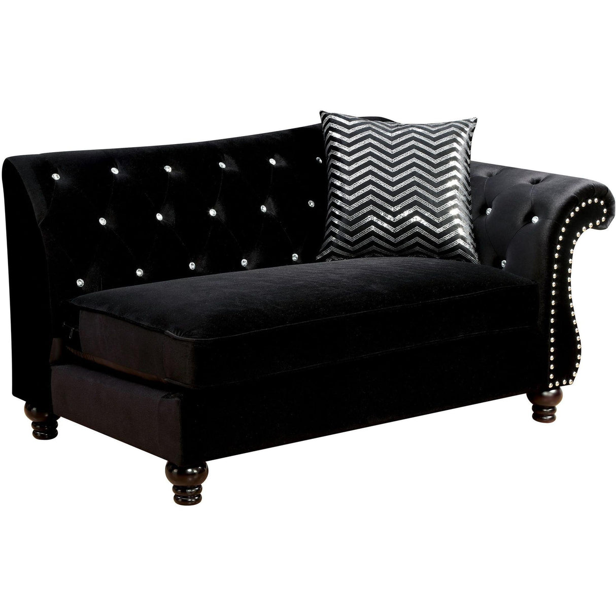  Furniture of America Jolanda Fabric 3 pc Sectional CM6158BK-SET IMAGE 3
