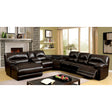  Furniture of America Glasgow Reclining Leather Look 5 pc Sectional CM6822BR-T-SECT IMAGE 1
