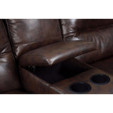  Furniture of America Glasgow Reclining Leather Look 5 pc Sectional CM6822BR-T-SECT IMAGE 6
