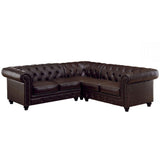  Furniture of America Stanford II Leather Look 3 pc Sectional CM6270BR-SET IMAGE 2