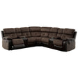  Furniture of America Hadley II Reclining Fabric 3 pc Sectional CM6871-SECTIONAL IMAGE 1