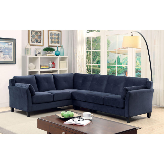  Furniture of America Peever Fabric 2 pc Sectional CM6368NV-SECTIONAL IMAGE 1