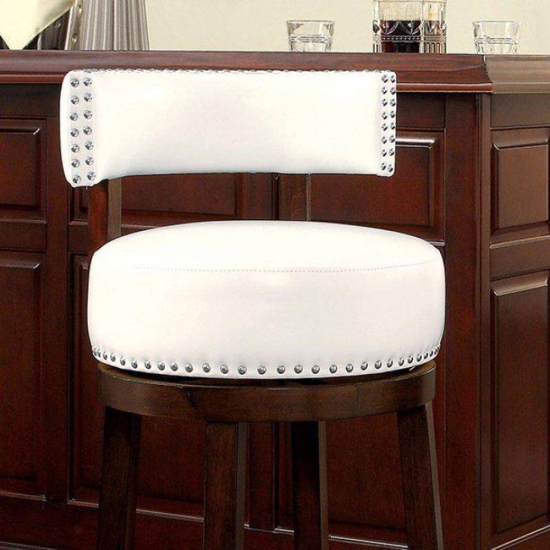  Furniture of America Shirley CM-BR6251WH-24-2PK 25" Bar Stool IMAGE 2