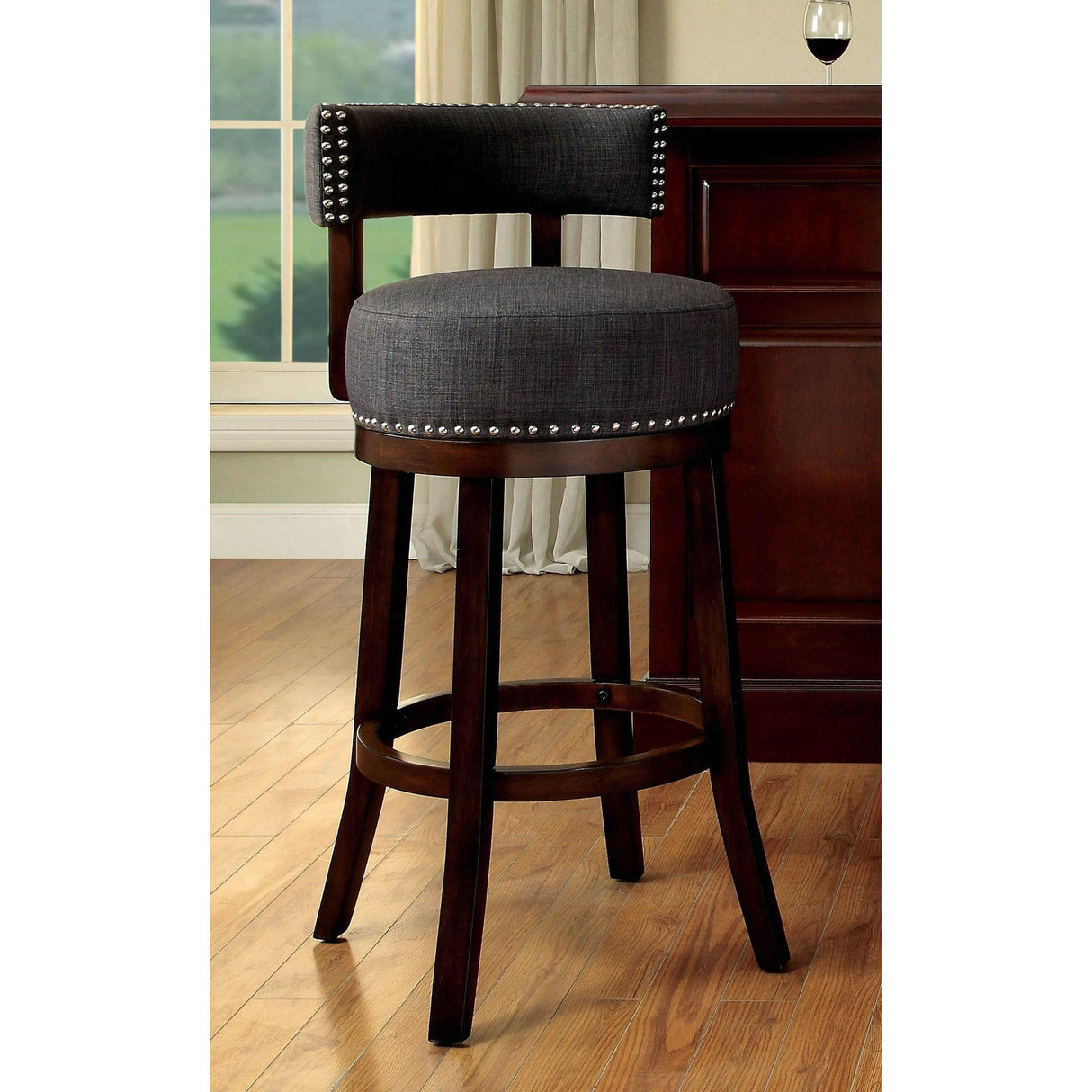  Furniture of America Lynsey CM-BR6252GY-29-2PK 30" Bar Stool IMAGE 2