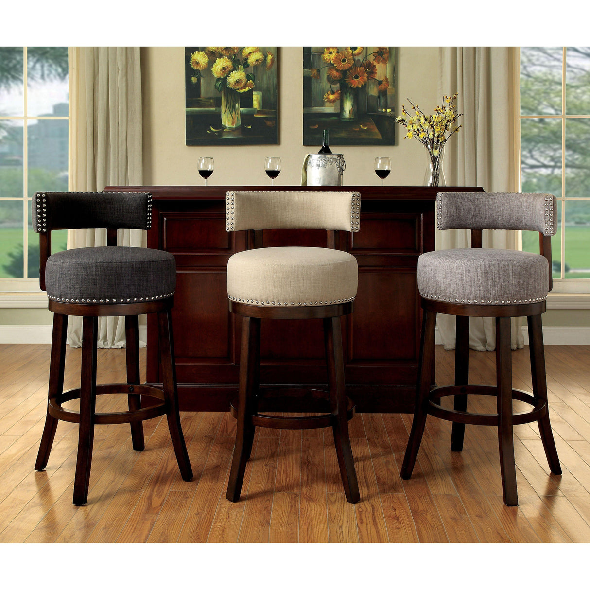  Furniture of America Lynsey CM-BR6252GY-29-2PK 30" Bar Stool IMAGE 5