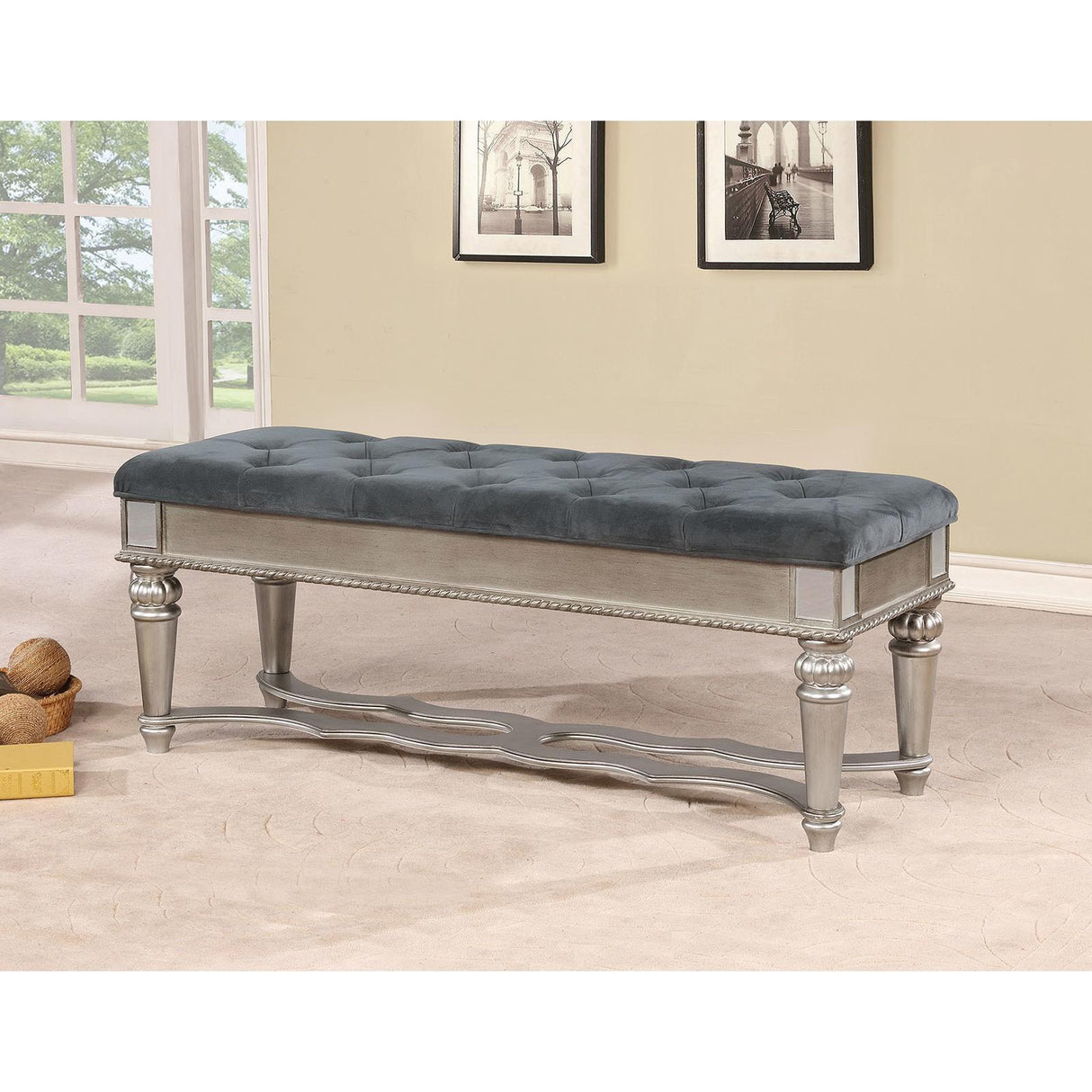  Furniture of America Azha Bench CM7194BN IMAGE 2