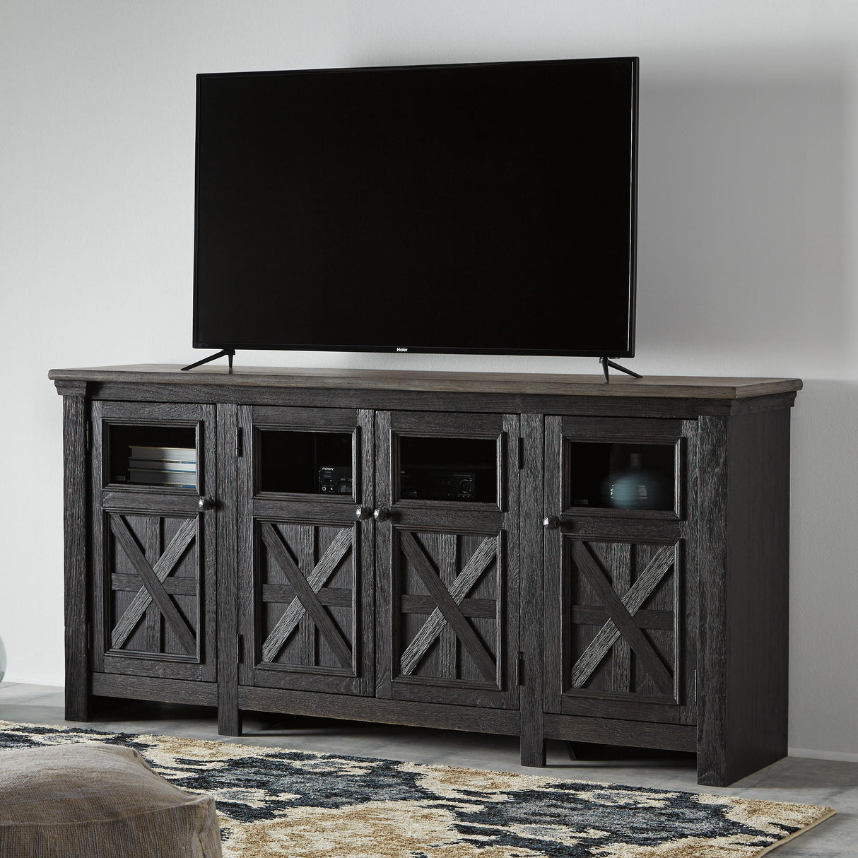 Signature Design by Ashley Tyler Creek TV Stand with Cable Management W736-68 IMAGE 3