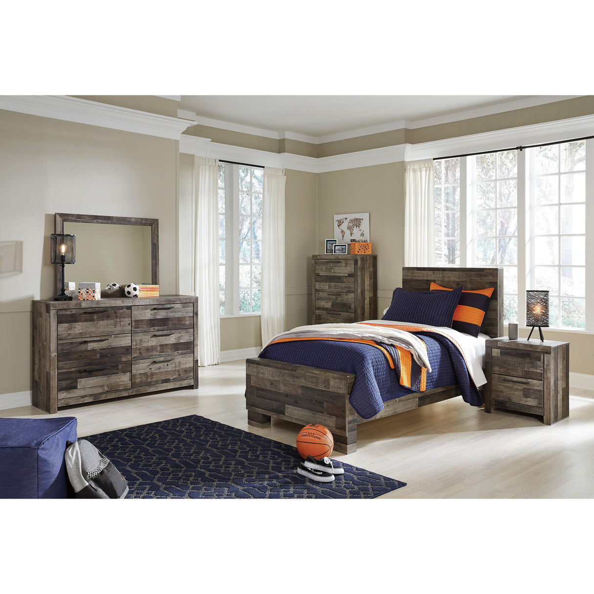  Benchcraft Derekson B200B2 Twin Panel Bed IMAGE 3