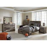  Benchcraft Derekson B200B16 Full Panel Bed with 2 Storage Drawers IMAGE 4