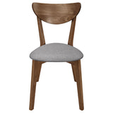  Coaster Furniture Alfredo 108082 Dining Side Chair - Grey and Natural Walnut (Set of 2) IMAGE 2
