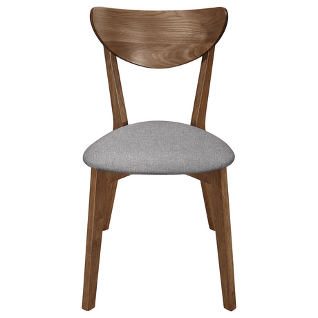  Coaster Furniture Alfredo 108082 Dining Side Chair - Grey and Natural Walnut (Set of 2) IMAGE 2