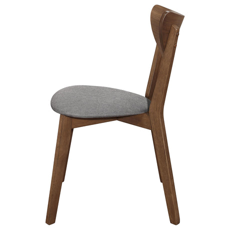  Coaster Furniture Alfredo 108082 Dining Side Chair - Grey and Natural Walnut (Set of 2) IMAGE 4