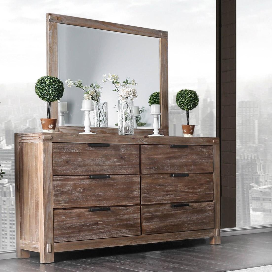  Furniture of America Wynton Dresser Mirror CM7360M IMAGE 4
