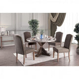  Furniture of America Round Bridgen Dining Table with Pedestal Base CM3429RT-TABLE IMAGE 2