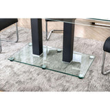  Furniture of America Richfield Dining Table with Glass Top and Pedestal Base CM3362BK-T-TABLE IMAGE 5