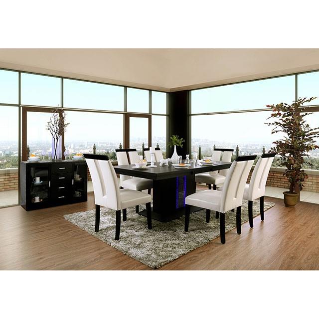  Furniture of America Evangeline Dining Table with Pedestal Base CM3394T IMAGE 1