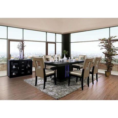  Furniture of America Evangeline Dining Table with Pedestal Base CM3394T IMAGE 5