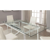  Furniture of America Miriam Dining Table with Pedestal Base CM3383WH-T-TABLE IMAGE 3