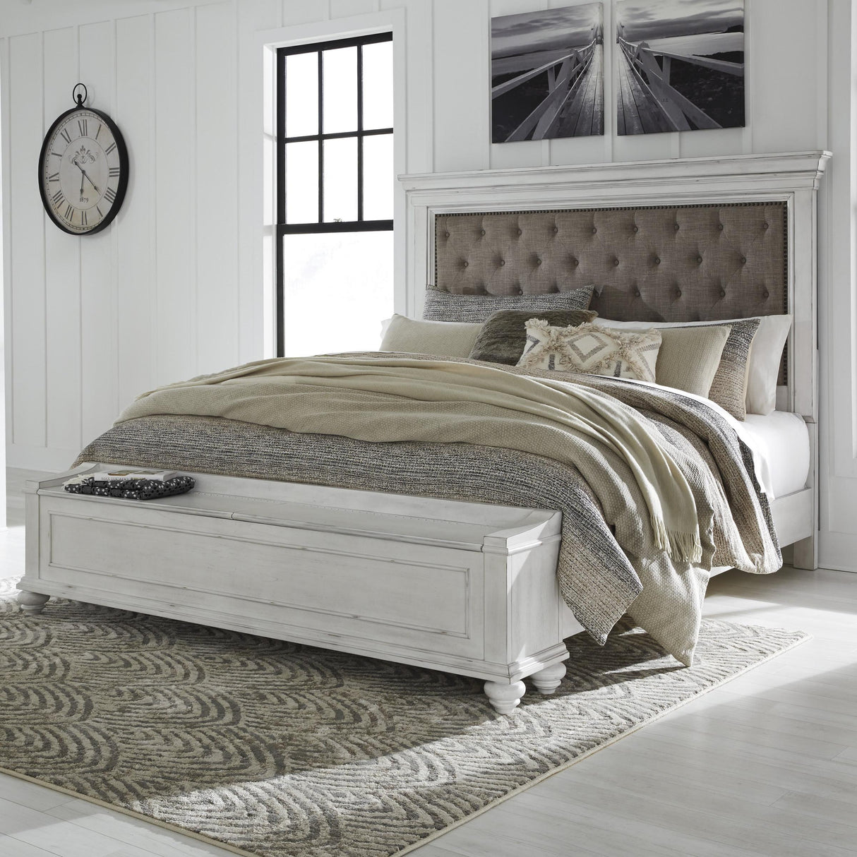  Benchcraft Kanwyn Queen Upholstered Panel Bed with Storage B777-157/B777-54S/B777-96 IMAGE 4
