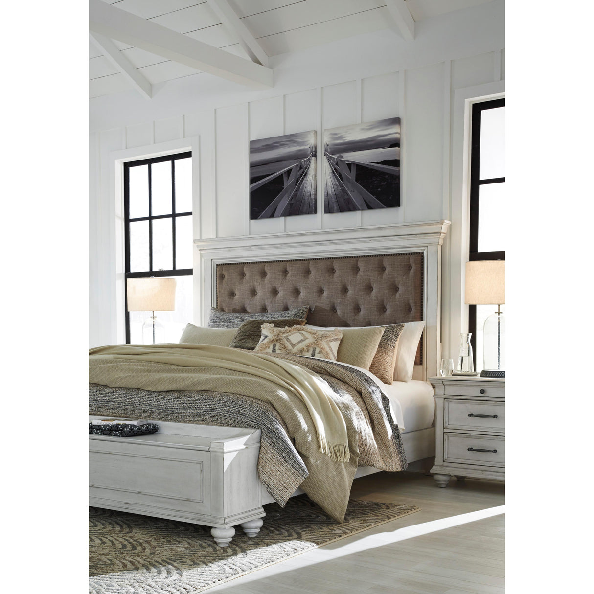  Benchcraft Kanwyn King Upholstered Panel Bed with Storage B777-158/B777-56S/B777-97 IMAGE 10