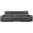  Signature Design by Ashley Samperstone Power Reclining Leather Look 3 pc Sectional 5520358/5520346/5520362 IMAGE 1