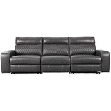  Signature Design by Ashley Samperstone Power Reclining Leather Look 3 pc Sectional 5520358/5520346/5520362 IMAGE 1
