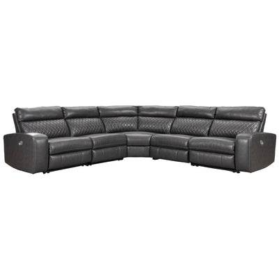  Signature Design by Ashley Samperstone Power Reclining Leather Look 5 pc Sectional 5520358/5520319/5520377/5520346/5520362 IMAGE 1