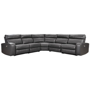  Signature Design by Ashley Samperstone Power Reclining Leather Look 5 pc Sectional 5520358/5520319/5520377/5520346/5520362 IMAGE 1