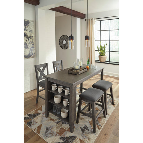  Signature Design by Ashley Caitbrook Counter Height Dining Table with Trestle Base D388-13 IMAGE 5