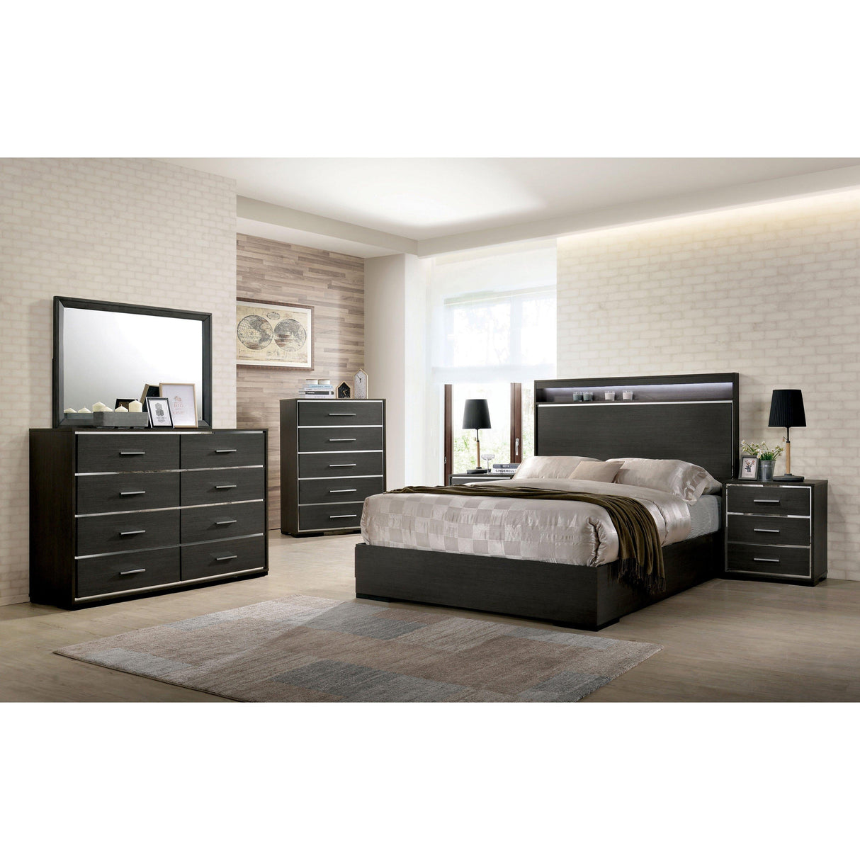  Furniture of America Camryn Dresser Mirror CM7589M IMAGE 3