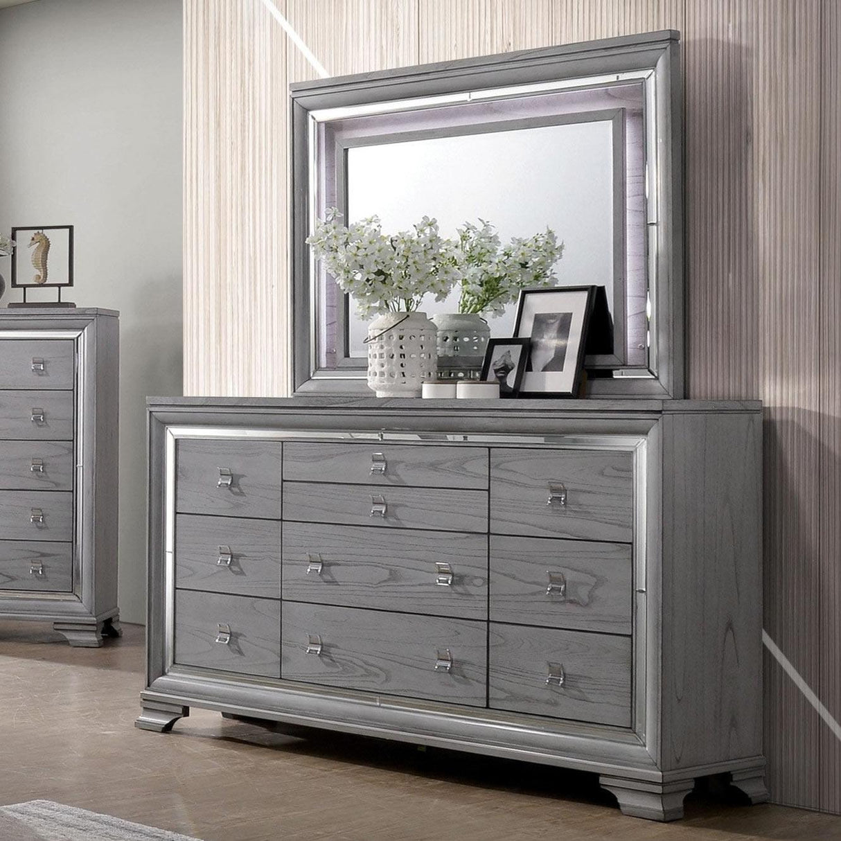  Furniture of America Alanis Dresser Mirror CM7579M IMAGE 3
