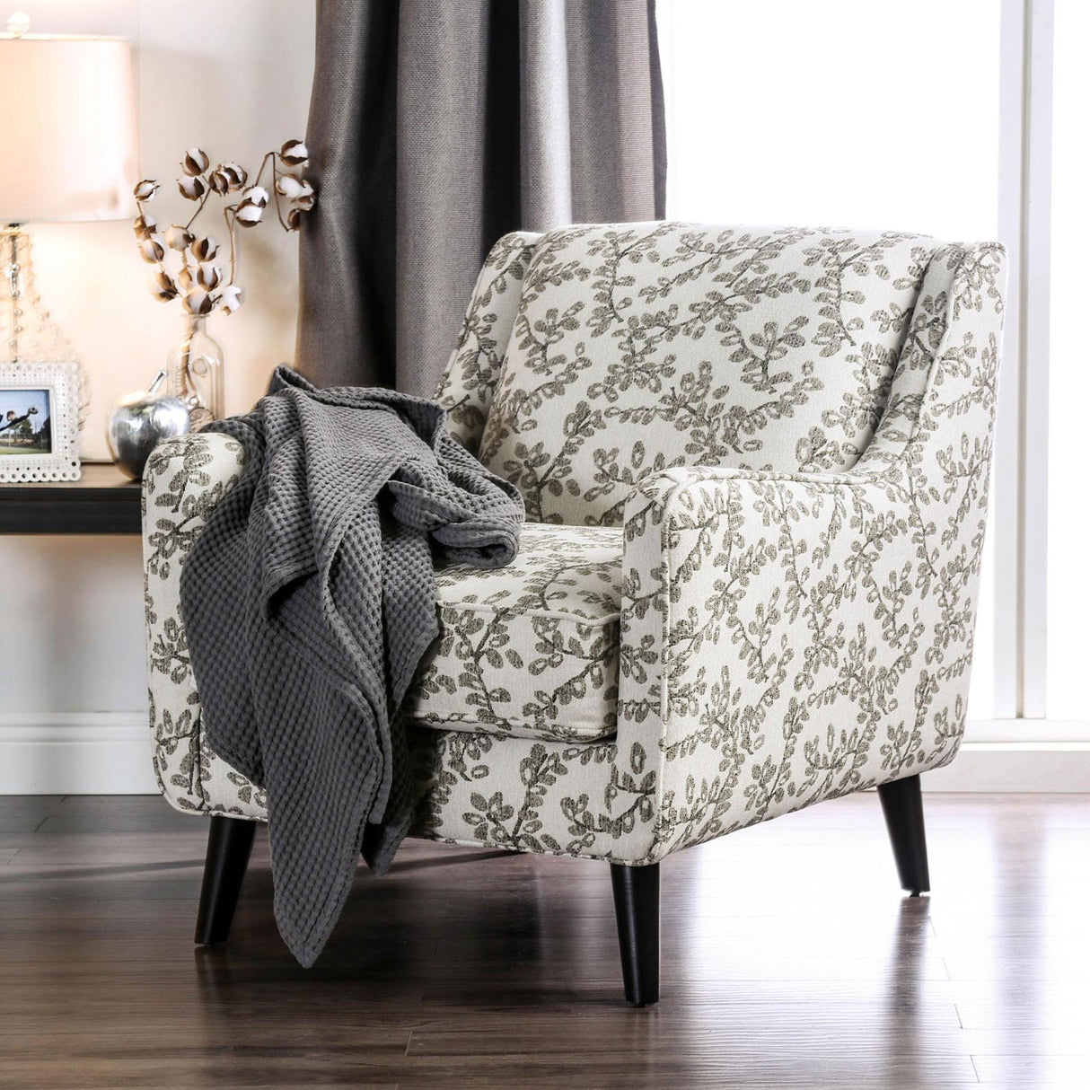  Furniture of America Dorset Stationary Fabric Accent Chair SM8564-CH-FL IMAGE 2
