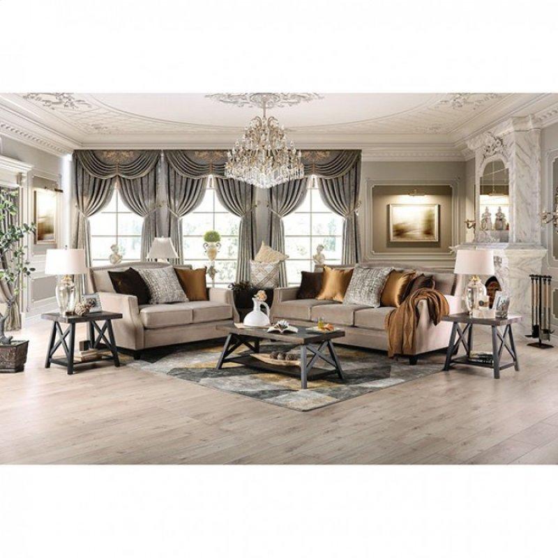  Furniture of America Camilla Stationary Fabric Loveseat SM2681-LV IMAGE 2