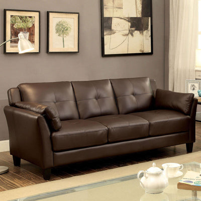  Furniture of America Pierre Stationary Leatherette Sofa CM6717BR-SF-PK IMAGE 1