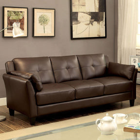 Furniture of America Pierre Stationary Leatherette Sofa CM6717BR-SF-PK IMAGE 1