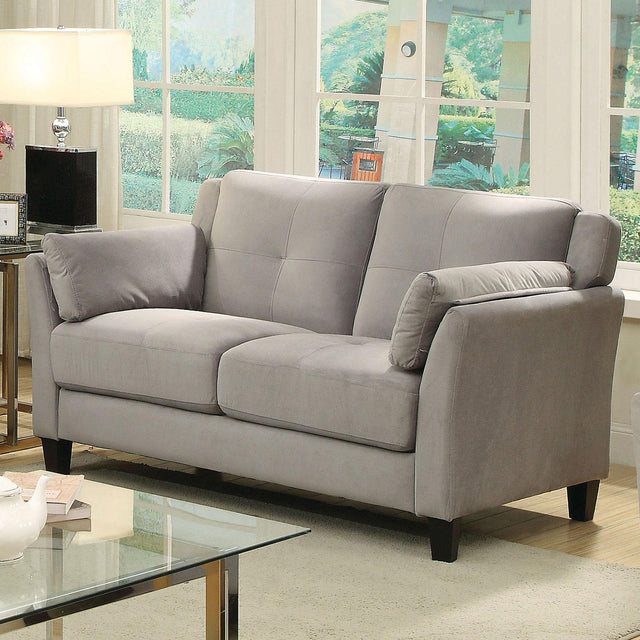  Furniture of America Ysabel Stationary Fabric Loveseat CM6716GY-LV-PK IMAGE 1