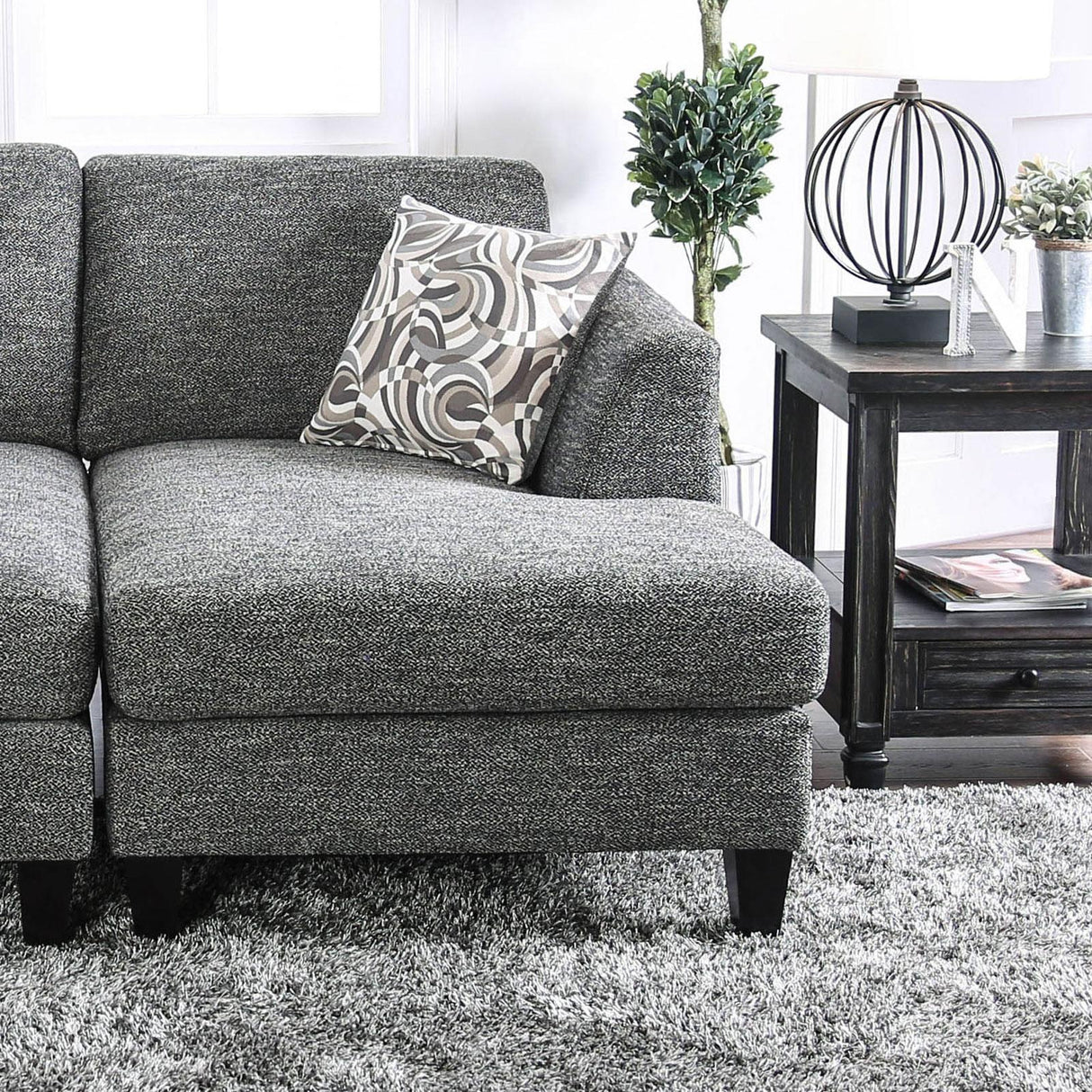  Furniture of America Lowry CM6363-SET Sectional w/ Ottoman IMAGE 7