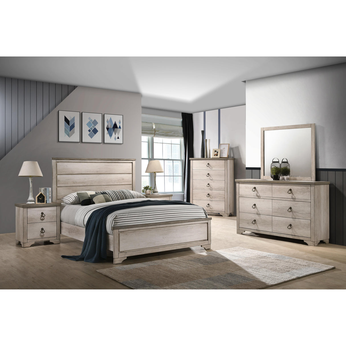  Crown Mark Patterson 2-Drawer Nightstand B3050-2 IMAGE 3
