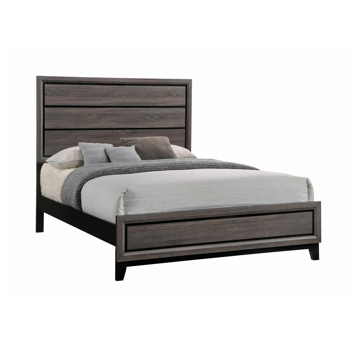  Coaster Furniture Watson 212421KE Wood Eastern King Panel Bed - Grey Oak IMAGE 1