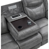  Coaster Furniture Conrad 650354 Upholstered Padded Arm Motion Sofa - Grey IMAGE 11