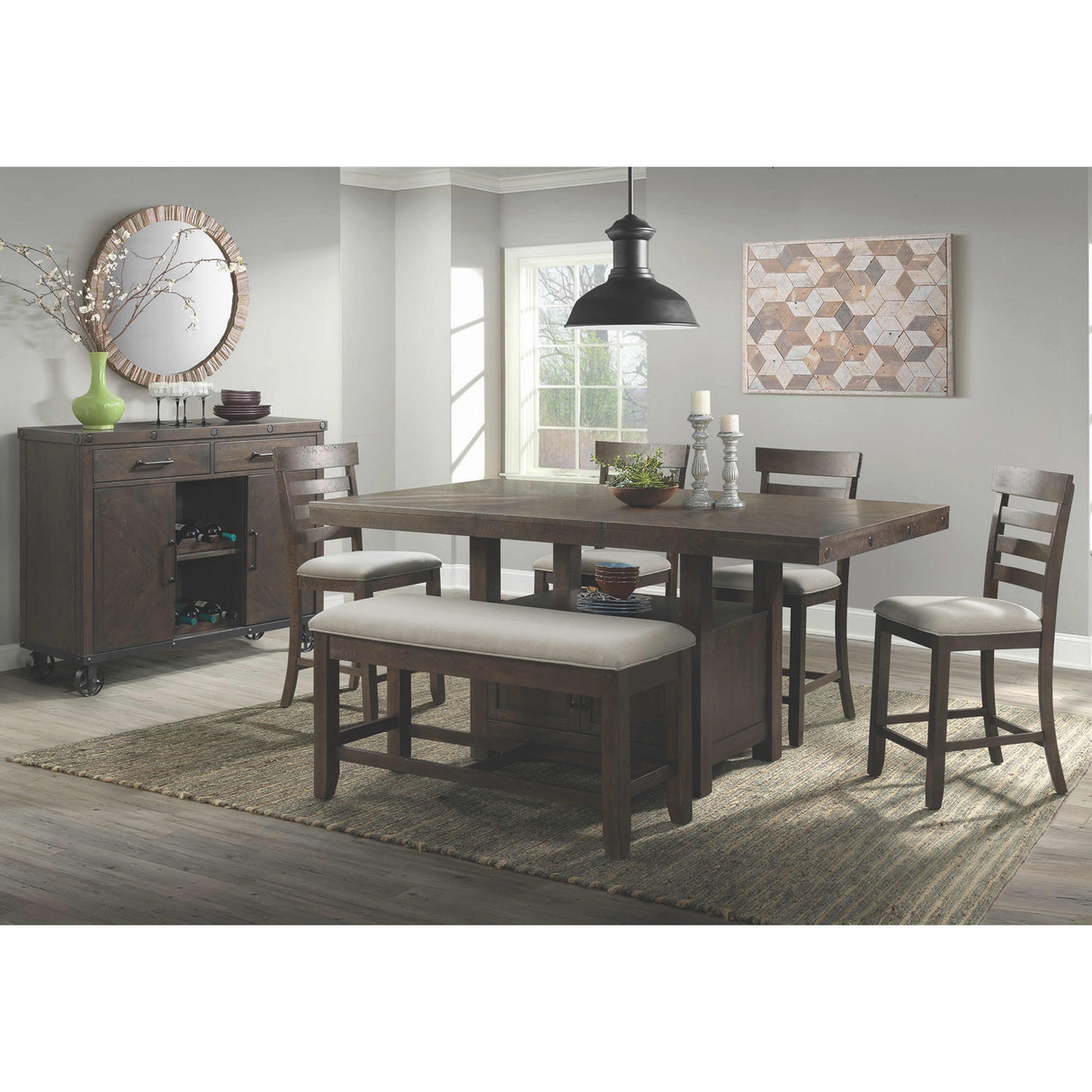 Elements International Colorado Counter Height Bench DCO100CBN IMAGE 3